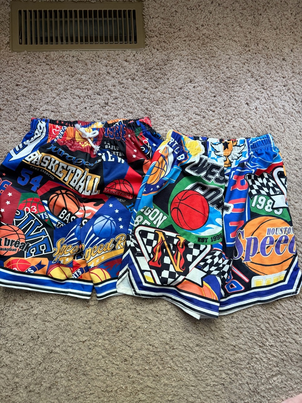 Splash Multicolor Basketball  Print Shorts